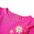 T-shirt Manga Comprida P/ Criança C/ Estampa de Flores Rosa-escuro 128