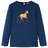 T-shirt Manga Comprida P/ Criança C/ Estampa Cavalo Azul-marinho 140