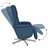 Cadeira de Massagens Reclinável C/ Apoio de Pés Tecido Azul