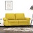 Sofá de 2 Lugares Veludo 120 cm Amarelo