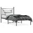 Estrutura de Cama com Cabeceira 100x200 cm Metal Preto