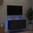 Móvel de Parede para Tv com Luzes LED 80x35x41 cm Preto