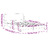 Estrutura de Cama C/ Cabeceira 140x200 cm Veludo Rosa