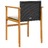 Cadeiras de Jardim C/ Almofadões 2 pcs Vime Pe/madeira Preto