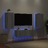 Móveis de Parede para Tv com Luzes LED Cinzento Sonoma 3 pcs