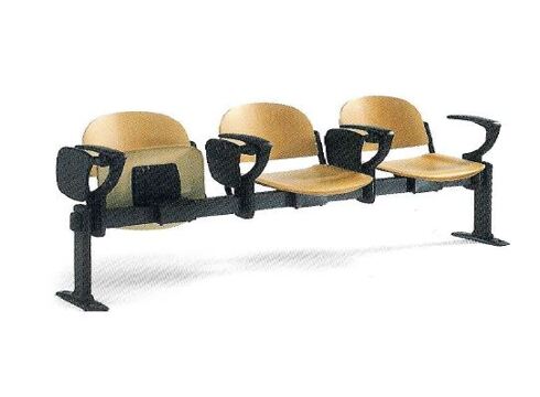 Cadeiras Auditório Viga 3 Lugares sem Braços Fixa Rebatível 500