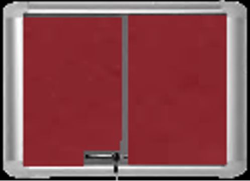Vitrine Interior 1670x1000mm Feltro Mastervision Vermelho