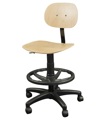 Cadeira Alta de Trabalho com Rodas e Apoio de Pés Multis Woody Plus (cadeiras de Escritório / Estirador)