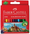 Lápis de Cor 6 Cores 8,5cm Faber Castell Ecolápis
