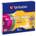 Dvd-rw Verbatim Multicolor 5 Unidades 4x 4,7 GB