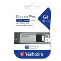 Memória USB Verbatim Secure Pro 64 GB Preto