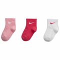 Meias Nike Swoosh Gripper Bebé Cor de Rosa 1-2 Anos