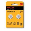 Pilhas Kodak CR2450 3 V (2 Unidades)