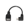 Cabo USB 2.0 Otg Angular, Tipo Mini B/m-a/h, 15 cm
