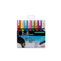 Marcador Uni Chalk 1,8-2,5mm 8 Cores