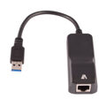 Adaptador Ethernet para USB V7 CBLUSB3RJ-1E Preto