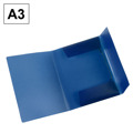 Capa com Elástico Pp Plus A3 Translúcido Azul