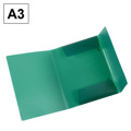 Capa com Elástico Pp Plus A3 Translúcido Verde