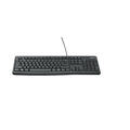 Teclado Logitech Keyboard K120 For Business Preto Branco Inglês
