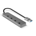 Hub USB Lindy Preto Cinzento (1 Unidade)