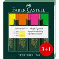 Marcador Fuorescente Faber-castell 4 Peças (65 Unidades)