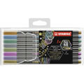 Conjunto de Canetas de Feltro Stabilo Pen 68 Metallic 8 Peças Multicolor