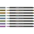 Conjunto de Canetas de Feltro Stabilo Pen 68 Metallic 8 Peças Multicolor