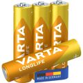 Pilhas Alcalinas Varta Longlife AAA (LR03) (4 Peças)