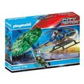 Playset City Action Police Helicopter: Parachute Chase Playmobil 70569 (19 Pcs)