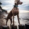 Coleira para Cães Hunter Plus Fio Turquoise Turquesa Tamanho L (40-60 cm)
