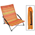 Cadeira de Praia Dobrável 65x55x25/65 cm Laranja