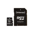 Cartão de Memória Micro Sd com Adaptador Intenso 3423493 512 GB 45 Mb/s