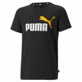 T-shirt de Desporto de Manga Curta Puma Essentials+ Two-tone Logo Preto 15-16 Anos
