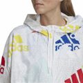 Casaco de Desporto para Mulher Adidas Essentials Multi-colored Logo Branco XS