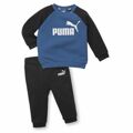 Fato de Treino Infantil Puma Minicats Essentials Raglan Preto Azul 2-4 Meses