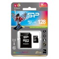 Cartão de Memória Micro Sd com Adaptador Silicon Power SP128GBSTXBU1V10SP Uhs-i GB Class 10 128 GB