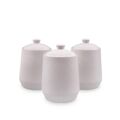 Conjunto de 3 Potes Feel Maestro MR-20002-03CS Branco Cerâmica (3 Peças)