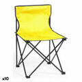 Cadeira de Campismo Acolchoada 145489 Poliéster 600D (10 Unidades) Amarelo