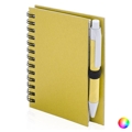 Mini Caderno de Argolas com Caneta Amarelo