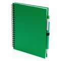 Caderno de Argolas com Caneta Verde
