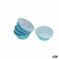 Conjunto de Formas para Pastelaria Wooow Descartável Azul (36 Unidades) (50 Pcs)