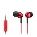 Auriculares com Microfone Sony MDR-EX110AP Vermelho
