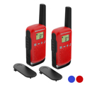 Walkie-talkies Motorola T42 Dual 1,3" Lcd 4 Km (2 Pcs) Vermelho