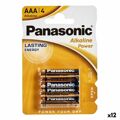 Pilhas Alcalinas Panasonic LR03 AAA (12 Unidades)
