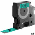Cinta Laminada para Máquinas Rotuladoras Dymo D1 45809 Labelmanager™ Preto Verde 19 mm (5 Unidades)