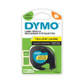 Cinta Laminada para Máquinas Rotuladoras Dymo 91202 Letratag® Preto Amarelo 12 mm (10 Unidades)