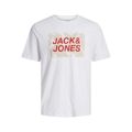 Camisola de Manga Curta Homem Jack & Jones Tee Ss Crew Neck Fst 12232356 Branco L