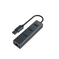 Hub USB 4 Portas Savio AK-58 Ethernet (RJ-45) Cinzento