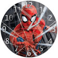 Relógio de Parede Reloj de Pared Brillo Spiderman 001 Marvel Negro