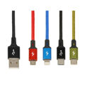 Cabo USB para Micro Usb, Usb-c e Lightning Ibox IKUM4W1CLR Preto Multicolor 1,2 M